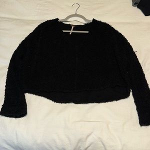 X-small Free People Cropped Black Sweater